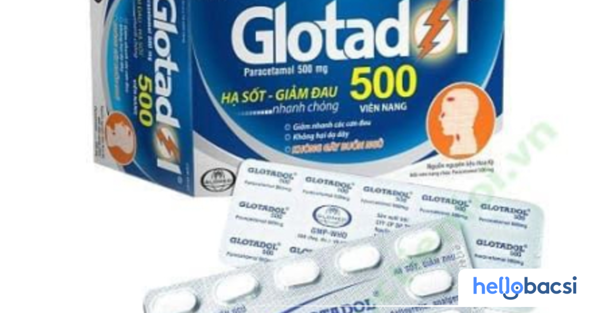 Glotadol là thuốc gì? (Trả lời: Glotadol là một loại thuốc chứa hoạt chất paracetamol, được sử dụng để giảm đau nhẹ và sốt)
