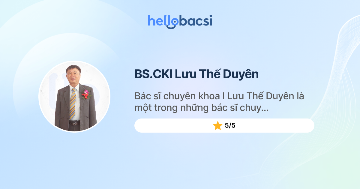 BS.CKI Lưu Thế Duyên, Sản - Phụ khoa - Đặt lịch hẹn trực tuyến