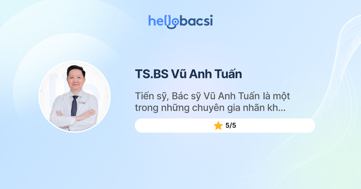 TS.BS Nhãn khoa Vũ Anh Tuấn, Nhãn khoa - Đặt lịch hẹn trực tuyến