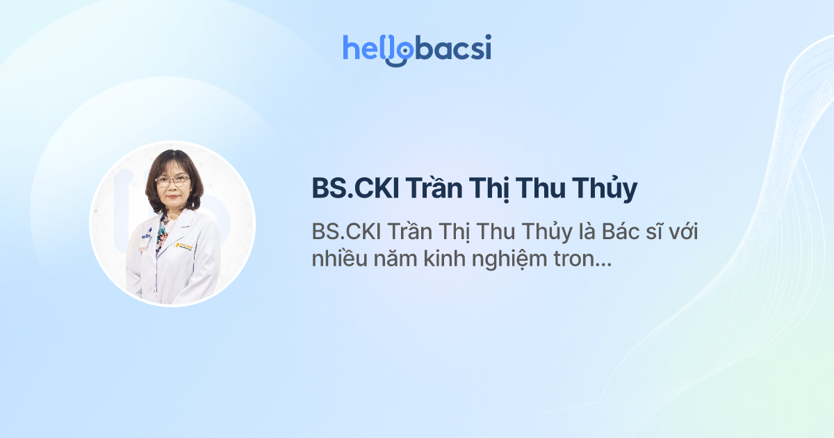 BS.CKI Trần Thị Thu Thủy, Sản - Phụ khoa - Đặt lịch hẹn trực tuyến