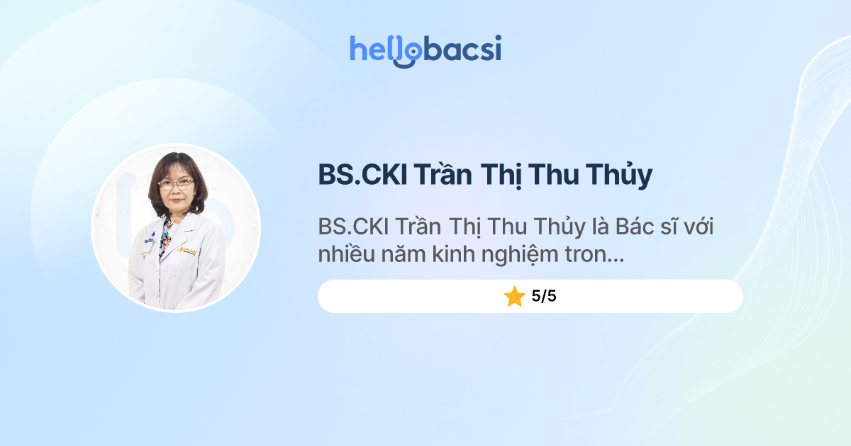 BS.CKI Trần Thị Thu Thủy, Sản - Phụ khoa - Đặt lịch hẹn trực tuyến
