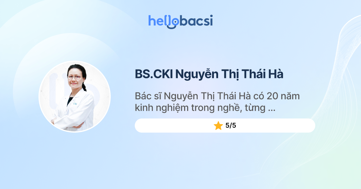 BS.CKI Nguyễn Thị Thái Hà, Khoa tiết niệu - Đặt lịch hẹn trực tuyến