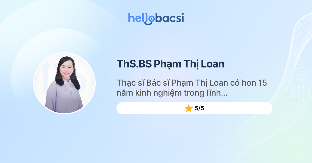 ThS.BS Phạm Thị Loan, Sản - Phụ khoa - Đặt lịch hẹn trực tuyến