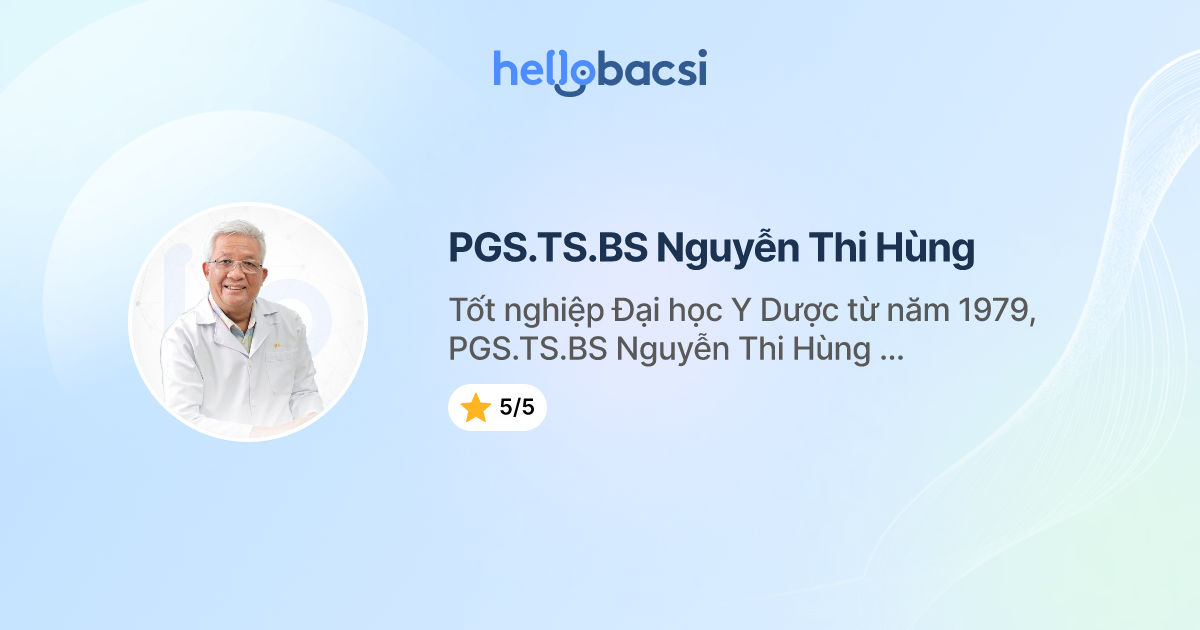 PGS.TS.BS Nguyễn Thi Hùng, Thần kinh - Đặt lịch hẹn trực tuyến
