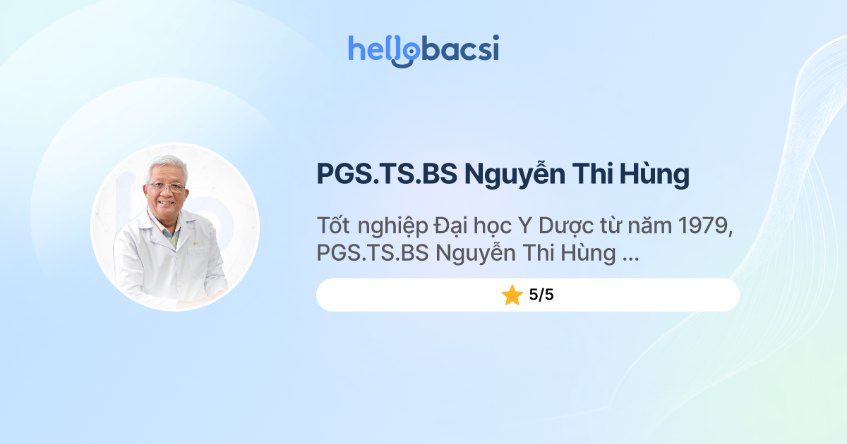 PGS.TS.BS Nguyễn Thi Hùng, Thần kinh - Đặt lịch hẹn trực tuyến