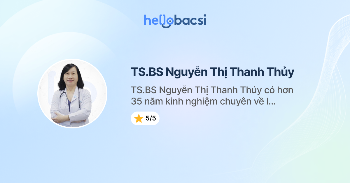 TS.BS Nguyễn Thị Thanh Thủy, Cơ - Xương - Khớp - Đặt lịch hẹn trực tuyến