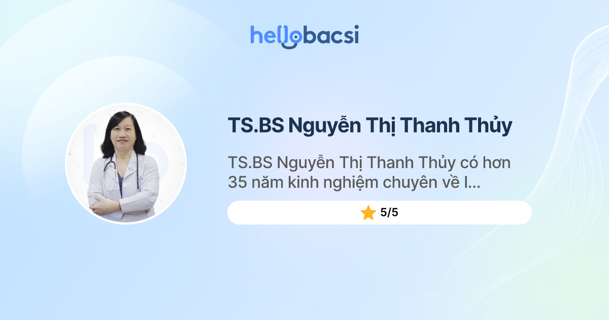 TS.BS Nguyễn Thị Thanh Thủy, Cơ - Xương - Khớp - Đặt lịch hẹn trực tuyến