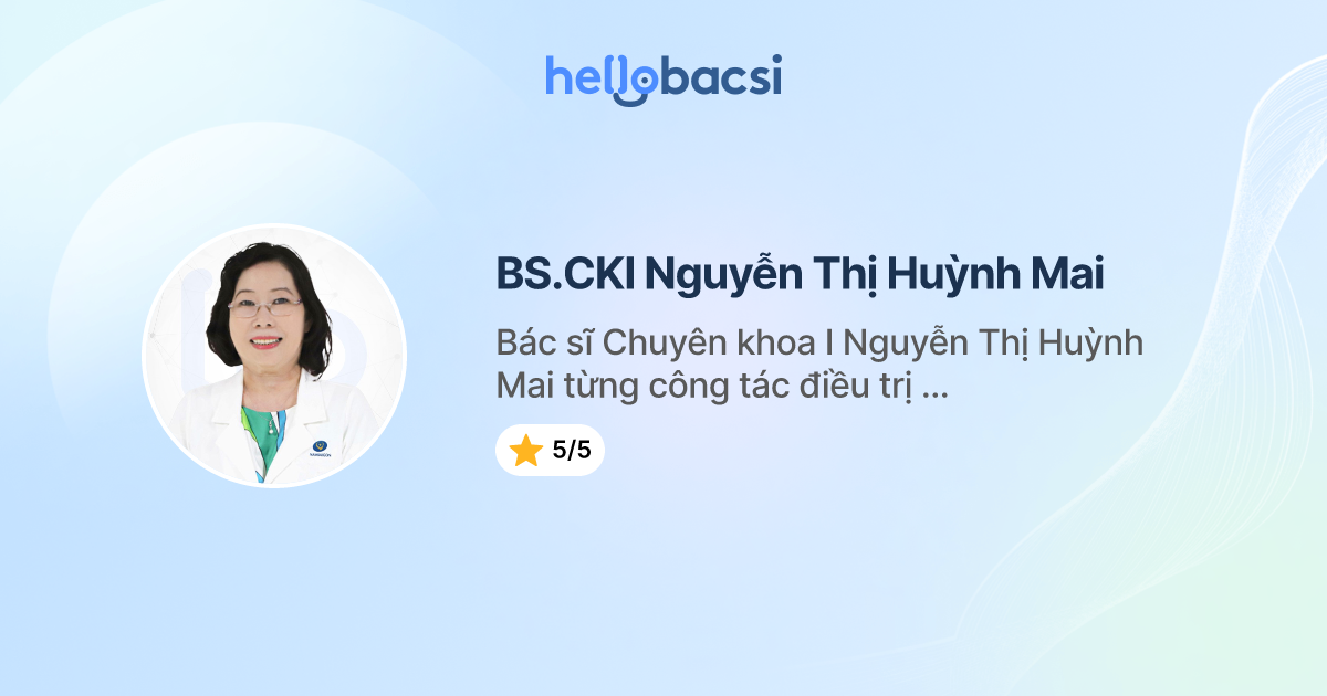 BS.CKI. Nguyễn Thị Huỳnh Mai , Sản - Phụ khoa - Đặt lịch hẹn trực tuyến