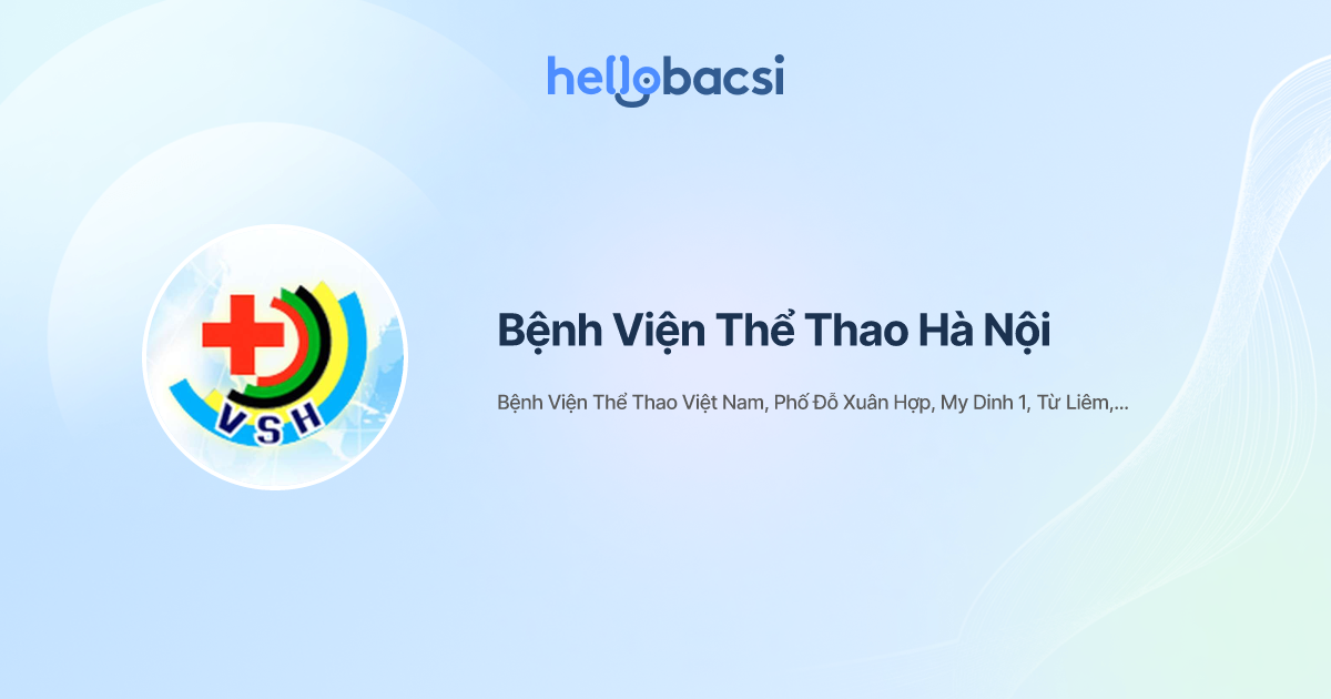 Bệnh Viện Thể Thao Hà Nội - Đặt lịch hẹn trực tuyến