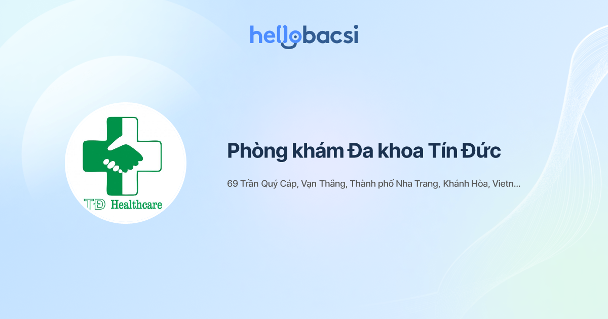 Phòng khám Đa khoa Tín Đức - Đặt lịch hẹn trực tuyến