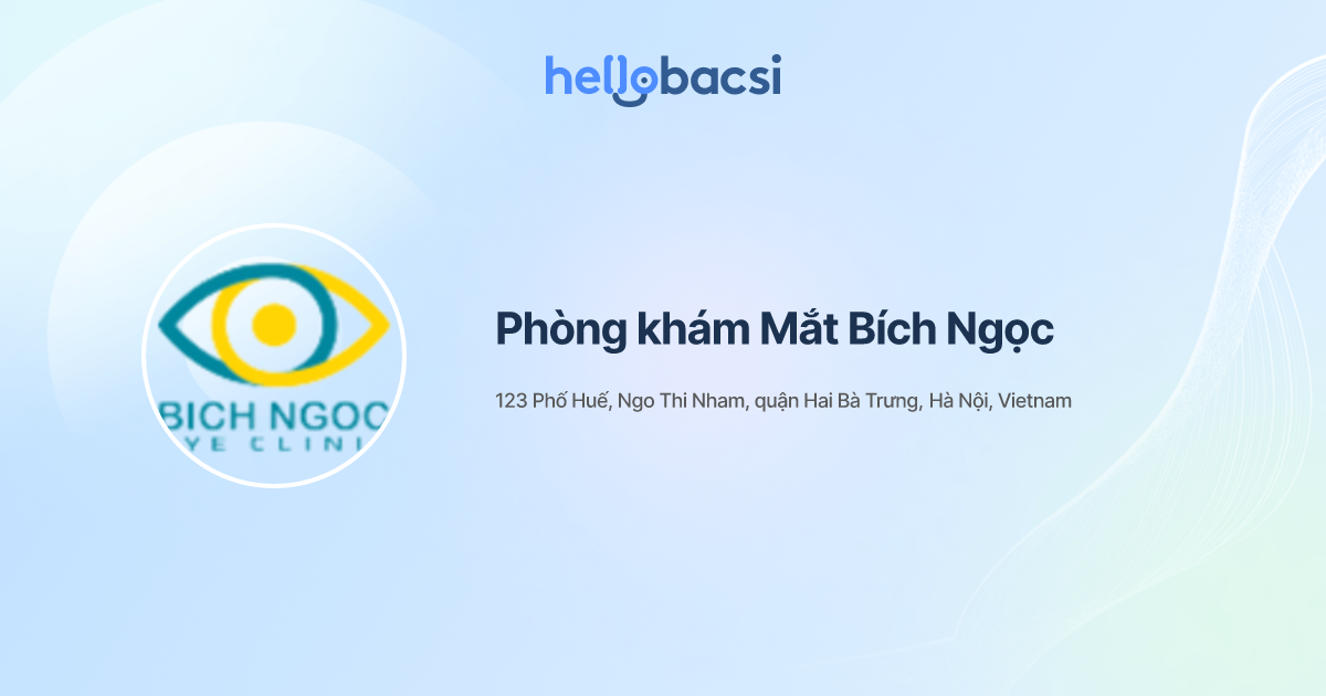 Phòng khám Mắt Bích Ngọc - Đặt lịch hẹn trực tuyến