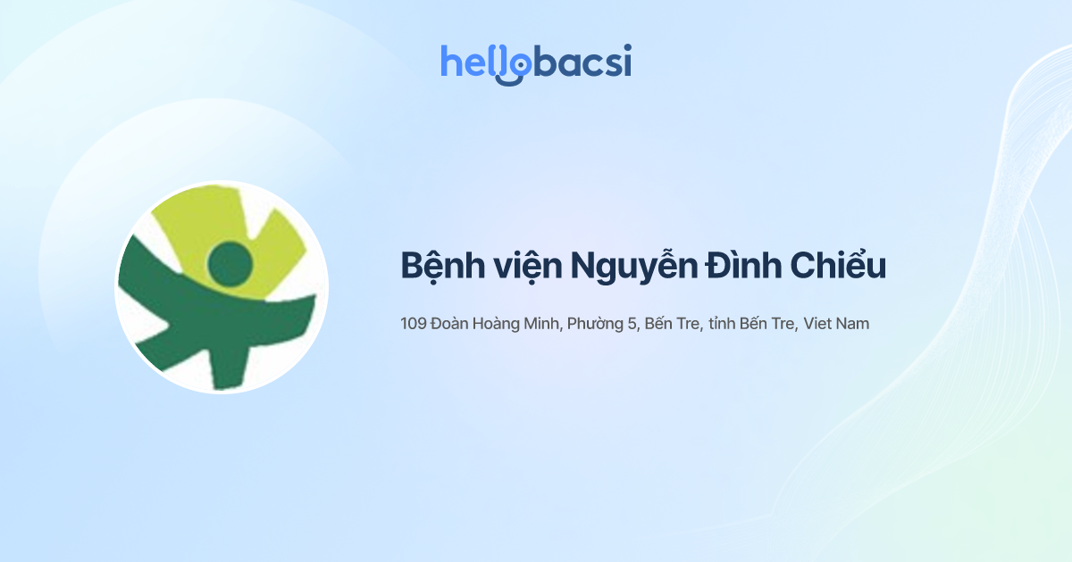 Bệnh viện Nguyễn Đình Chiểu - Đặt lịch hẹn trực tuyến